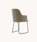 Anna Chair with Armrest and Metal Baseboard by Domkapa 3