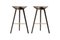 Brown Oak and Brass Bar Stools by Lassen, Set of 2, Image 2