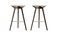 Brown Oak and Stainless Steel Bar Stools by Lassen, Set of 2 2