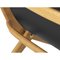 Silla Saxe de roble natural aceitado y cuero negro de Lassen, Imagen 9