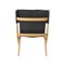 Natural Oiled Oak and Black Leather Saxe Chair by Lassen 4