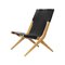Natural Oiled Oak and Black Leather Saxe Chair by Lassen 2