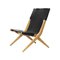 Natural Oiled Oak and Black Leather Saxe Chair by Lassen, Image 2