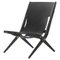 Saxe Chair aus schwarz gebeizter Eiche & schwarzem Leder by Lassen 1