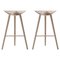 Oak and Copper Bar Stools by Lassen, Set of 2, Image 1