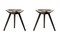 Brown Oak Stools by Lassen, Set of 2, Image 2