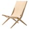 Natural Oak and Natural Leather Saxe Chair by Lassen 1