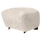 Moonlight Smoked Oak Sheepskin the Tired Man Footstool by Lassen 1