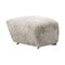 Green Tea Smoked Oak Sheepskin the Tired Man Footstool by Lassen, Image 1