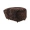 Espresso Smoked Oak Sheepskin the Tired Man Footstool by Lassen 1