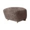 Sahara Smoked Oak Sheepskin the Tired Man Footstool by Lassen 1