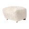 Off White Smoked Oak Sheepskin the Tired Man Footstool by Lassen 1