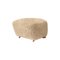 Honey Natural Oak Sheepskin The Tired Man Footstool by Lassen 2