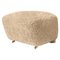 Honey Natural Oak Sheepskin The Tired Man Footstool by Lassen, Image 1