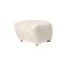 Off White Natural Oak Sheepskin the Tired Man Footstool by Lassen, Image 2