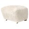 Off White Natural Oak Sheepskin the Tired Man Footstool by Lassen, Image 1