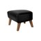 Black Leather and Smoked Oak My Own Chair Footstool by Lassen, Image 1
