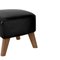 Black Leather and Smoked Oak My Own Chair Footstool by Lassen 4