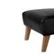 Black Leather and Smoked Oak My Own Chair Footstool by Lassen, Image 3