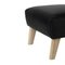 Black Leather and Natural Oak My Own Chair Footstool by Lassen, Image 3