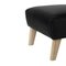 Reposapiés My Own Chair de cuero negro y roble natural de Lassen, Imagen 3
