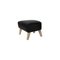 Black Leather and Natural Oak My Own Chair Footstool by Lassen, Image 2