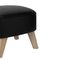 Black Leather and Natural Oak My Own Chair Footstool by Lassen 4