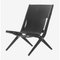 Black Leather Saxe Chair by Lassen, Image 2