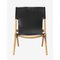 Oiled Oak Black Leather Saxe Chair by Lassen 3