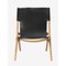 Oiled Oak Black Leather Saxe Chair by Lassen, Image 3