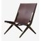 Silla Saxe de cuero marrón de Lassen, Imagen 2