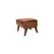 Brown Leather and Smoked Oak My Own Chair Footstool by Lassen 2