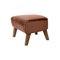 Brown Leather and Smoked Oak My Own Chair Footstool by Lassen 1