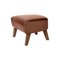 Brown Leather and Smoked Oak My Own Chair Footstool by Lassen, Image 1