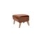 Brown Leather and Natural Oak My Own Chair Footstool by Lassen 2