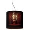 Black and Red Moaré LM Pendant Lamp by Antoni Arola 1