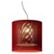 Lámpara colgante Moaré LM en rojo y gris de Antoni Arola, Imagen 1