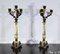Double-Patina Bronze Candlesticks, Early 19th Century, Set of 2 5
