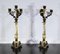 Double-Patina Bronze Candlesticks, Early 19th Century, Set of 2, Image 1