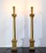 Empire Style Giltwood Candleholder Table Lamps, 19th Century, Set of 2 1