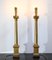 Lámparas de mesa estilo Imperio de madera dorada, siglo XIX. Juego de 2, Imagen 1