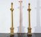 Empire Style Giltwood Candleholder Table Lamps, 19th Century, Set of 2 3