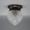 Jugendstil Deckenlampe aus geschliffenem Kristallglas, 1910er 2