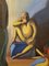 Composición figurativa modernista, años 90, óleo sobre lienzo, Imagen 3