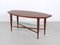 Vintage Teak Couchtisch mit Glasablage 10