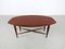 Vintage Teak Couchtisch mit Glasablage 3