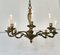 French Rococo Gilded Brass 8-Branch Chandelier, Image 5