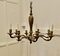Lámpara de araña francesa rococó de latón dorado con 8 brazos, Imagen 8