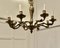 Lámpara de araña francesa rococó de latón dorado con 8 brazos, Imagen 1
