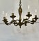 French Rococo Gilded Brass 8-Branch Chandelier 4